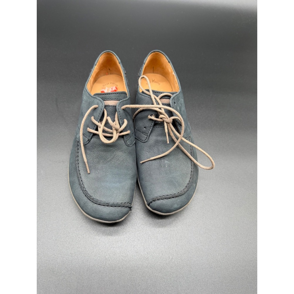 Gabor Best Fitting Navy Blue Leather Lace Up Oxford Comfort Shoes Womens Size 5